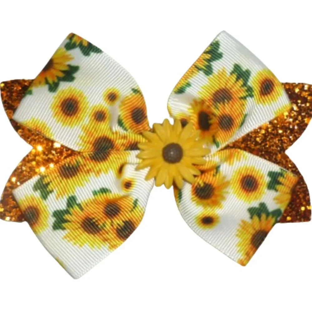 Sunflower Girls 3.5-Inch Hair Bow Clip